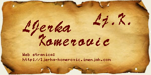 LJerka Komerović vizit kartica
